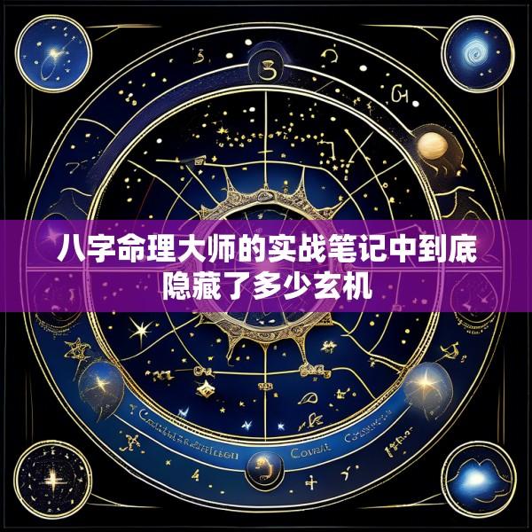 八字命理大师的实战笔记中到底隐藏了多少玄机