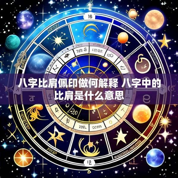 八字比肩佩印做何解释 八字中的比肩是什么意思