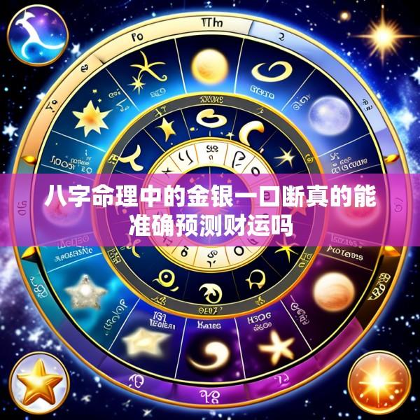 八字命理中的金银一口断真的能准确预测财运吗
