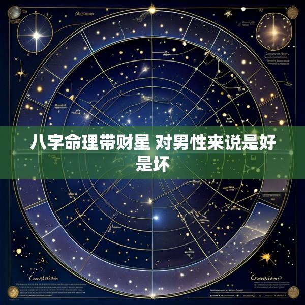 八字命理带财星 对男性来说是好是坏
