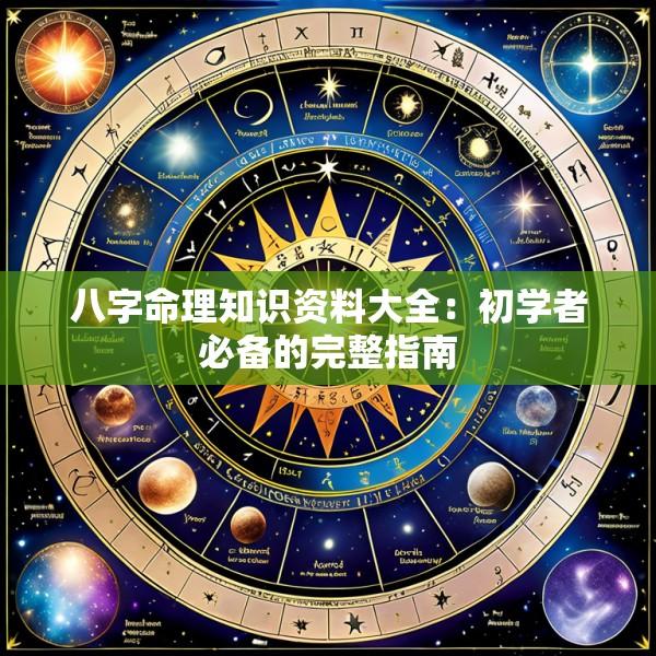 八字命理知识资料大全：初学者必备的完整指南