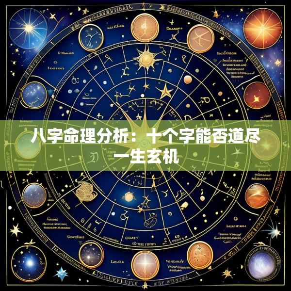 八字命理分析：十个字能否道尽一生玄机
