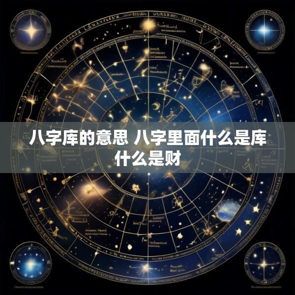 八字库的意思 八字里面什么是库什么是财