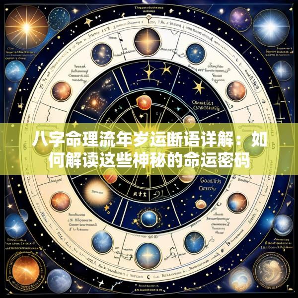 八字命理流年岁运断语详解：如何解读这些神秘的命运密码