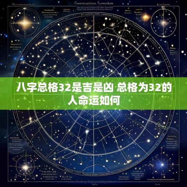 八字总格32是吉是凶 总格为32的人命运如何
