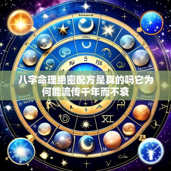 八字命理绝密配方是真的吗它为何能流传千年而不衰
