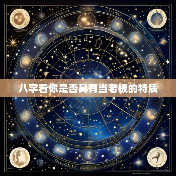 八字看你是否具有当老板的特质