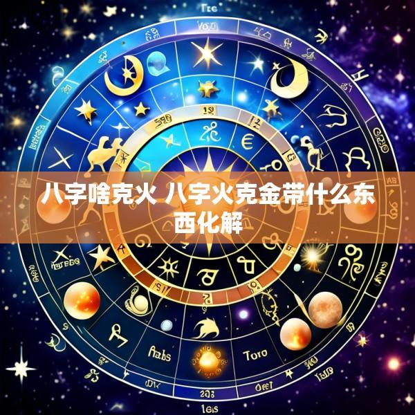 八字啥克火 八字火克金带什么东西化解