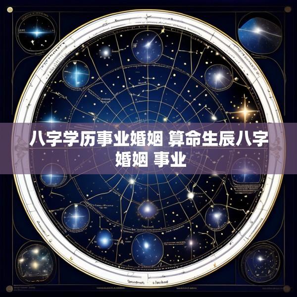 八字学历事业婚姻 算命生辰八字 婚姻 事业
