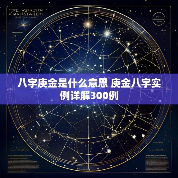 八字庚金是什么意思 庚金八字实例详解300例