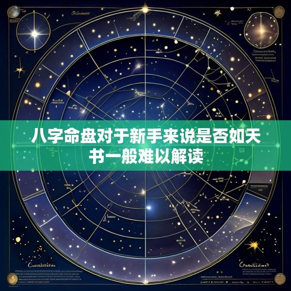 八字命盘对于新手来说是否如天书一般难以解读
