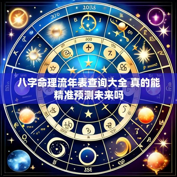 八字命理流年表查询大全 真的能精准预测未来吗