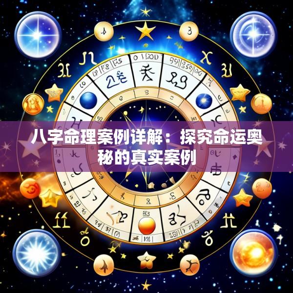 八字命理案例详解：探究命运奥秘的真实案例