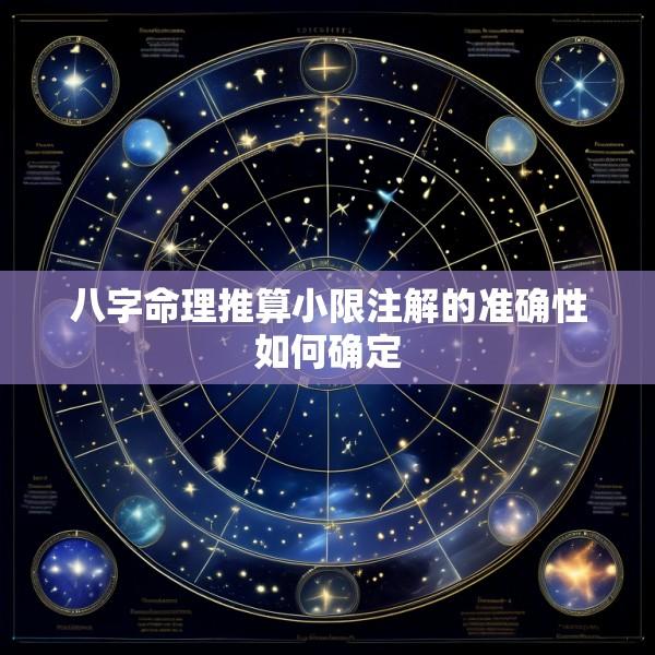 八字命理推算小限注解的准确性如何确定