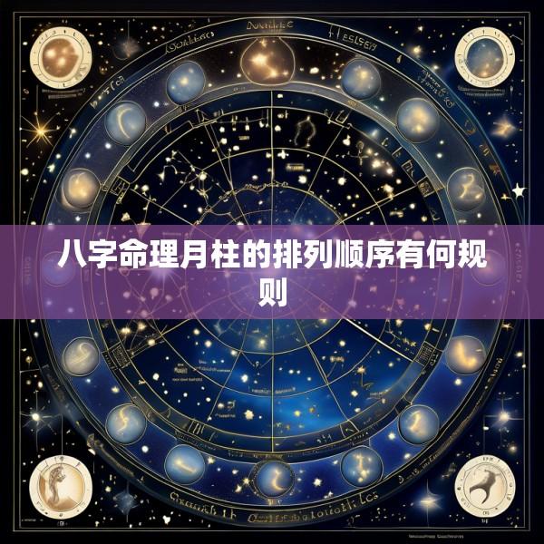 八字命理月柱的排列顺序有何规则