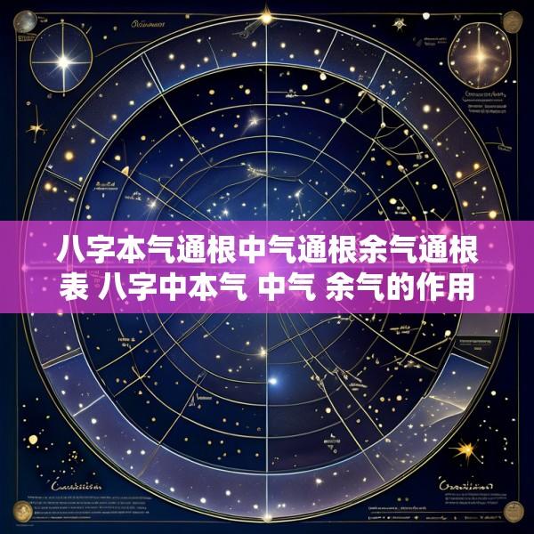 八字本气通根中气通根余气通根表 八字中本气 中气 余气的作用