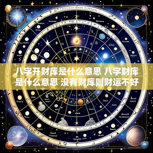 八字开财库是什么意思 八字财库是什么意思 没有财库则财运不好吗