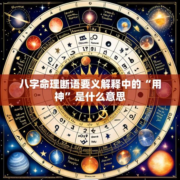 八字命理断语要义解释中的“用神”是什么意思
