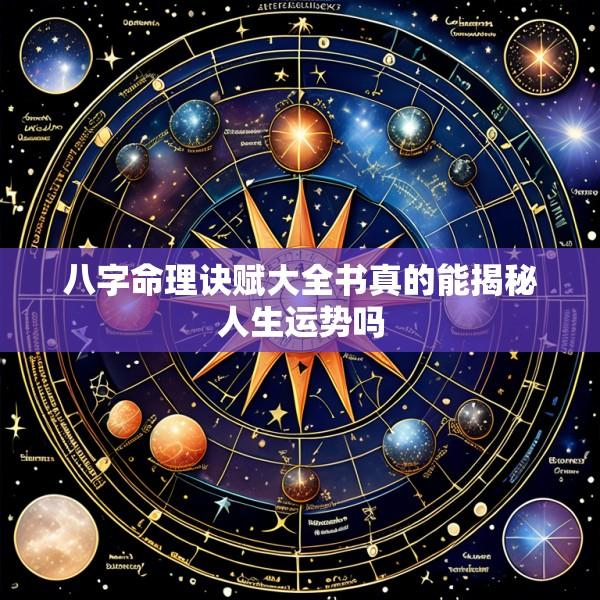 八字命理诀赋大全书真的能揭秘人生运势吗