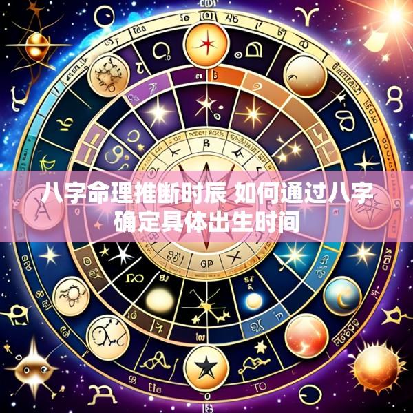 八字命理推断时辰 如何通过八字确定具体出生时间