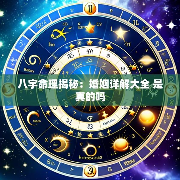 八字命理揭秘：婚姻详解大全 是真的吗