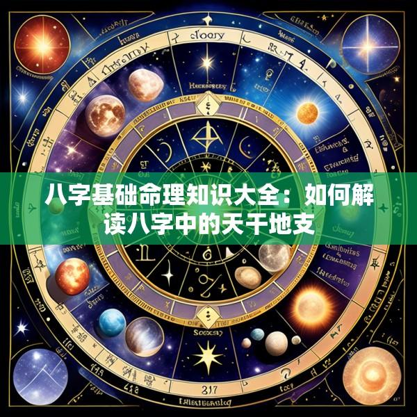八字基础命理知识大全：如何解读八字中的天干地支