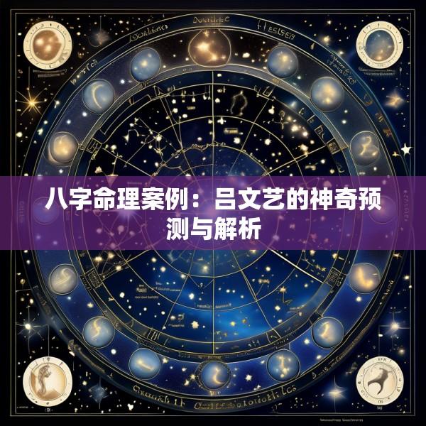 八字命理案例：吕文艺的神奇预测与解析