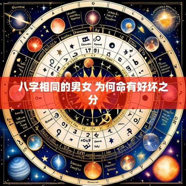 八字相同的男女 为何命有好坏之分