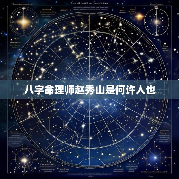 八字命理师赵秀山是何许人也