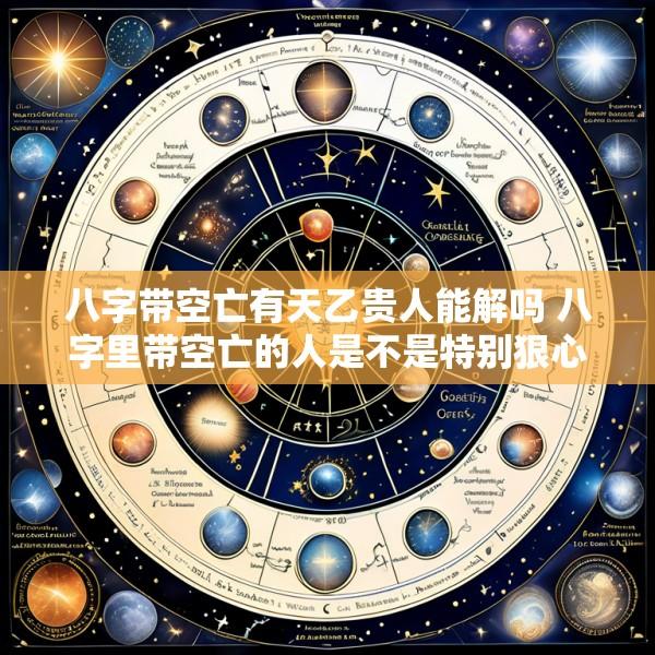 八字带空亡有天乙贵人能解吗 八字里带空亡的人是不是特别狠心