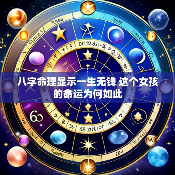 八字命理显示一生无钱 这个女孩的命运为何如此