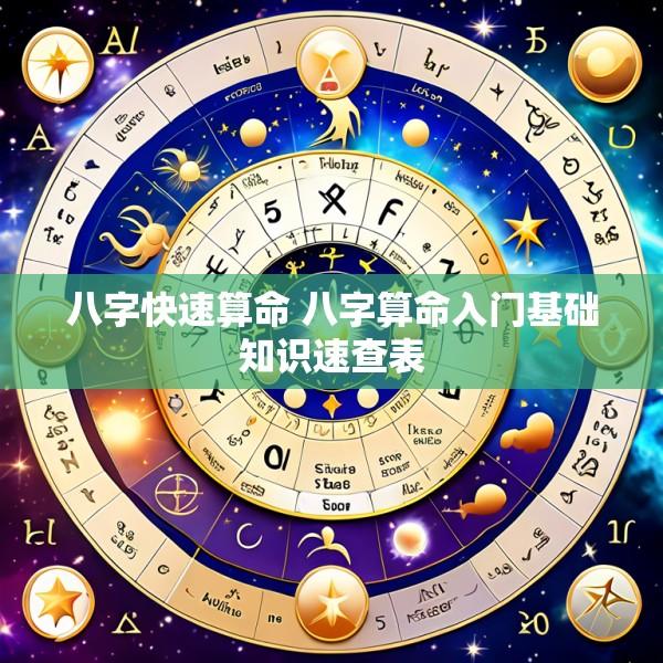 八字快速算命 八字算命入门基础知识速查表