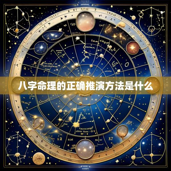 八字命理的正确推演方法是什么