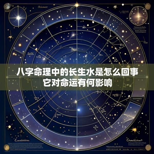 八字命理中的长生水是怎么回事它对命运有何影响