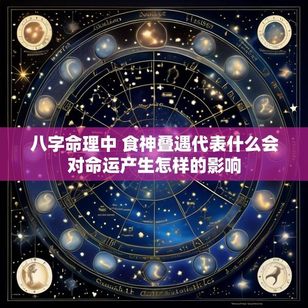 八字命理中 食神叠遇代表什么会对命运产生怎样的影响