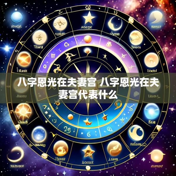 八字恩光在夫妻宫 八字恩光在夫妻宫代表什么