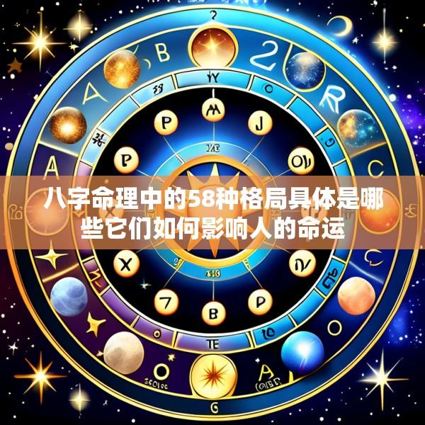 八字命理中的58种格局具体是哪些它们如何影响人的命运