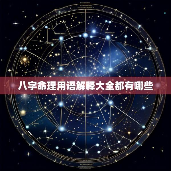 八字命理用语解释大全都有哪些