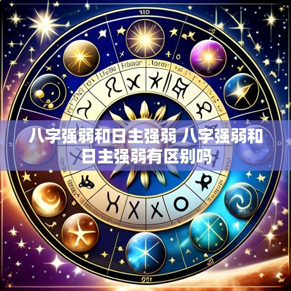 八字强弱和日主强弱 八字强弱和日主强弱有区别吗