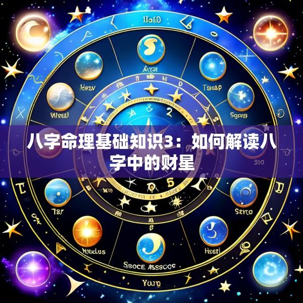八字命理基础知识3：如何解读八字中的财星