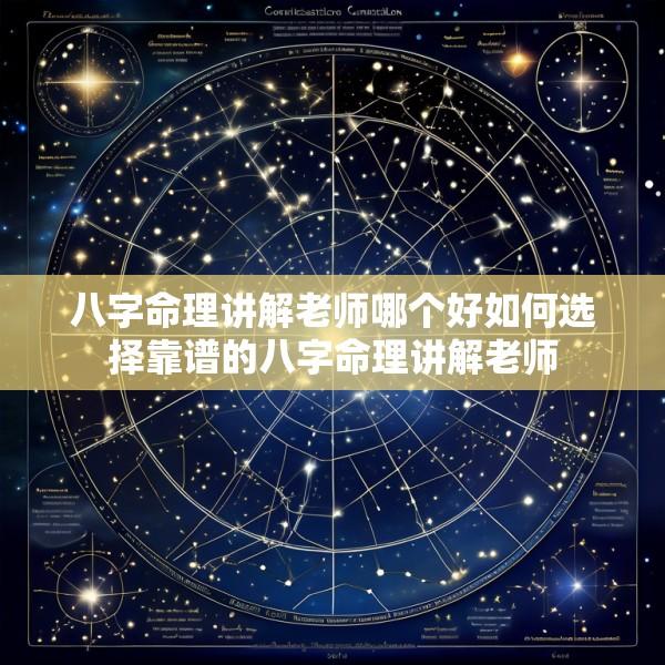 八字命理讲解老师哪个好如何选择靠谱的八字命理讲解老师