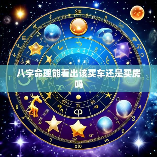 八字命理能看出该买车还是买房吗