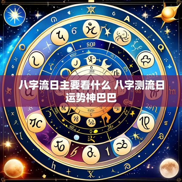 八字流日主要看什么 八字测流日运势神巴巴
