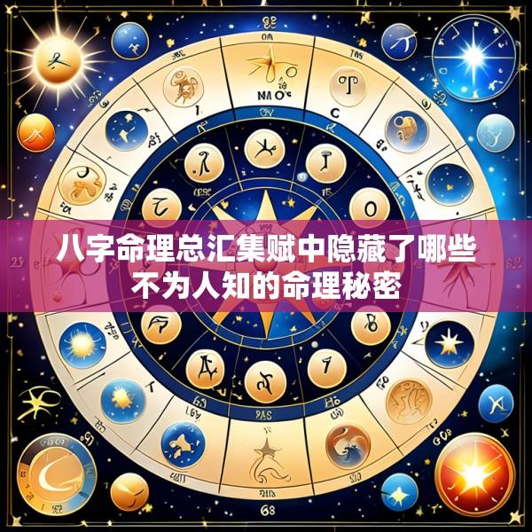八字命理总汇集赋中隐藏了哪些不为人知的命理秘密