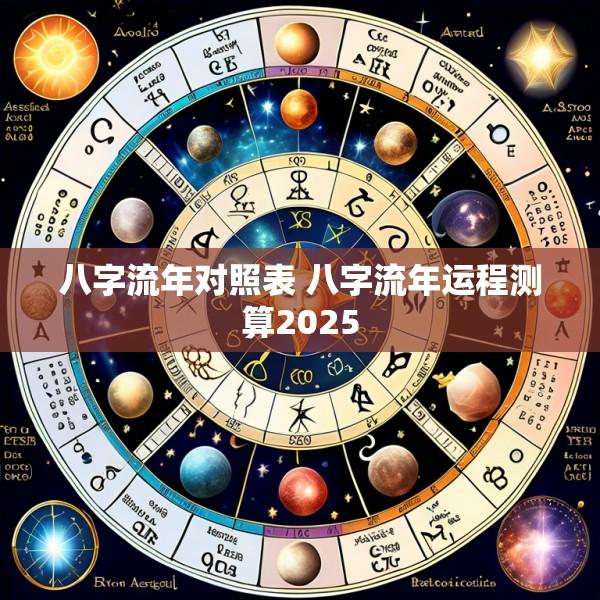 八字流年对照表 八字流年运程测算2025