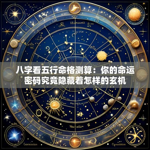 八字看五行命格测算：你的命运密码究竟隐藏着怎样的玄机