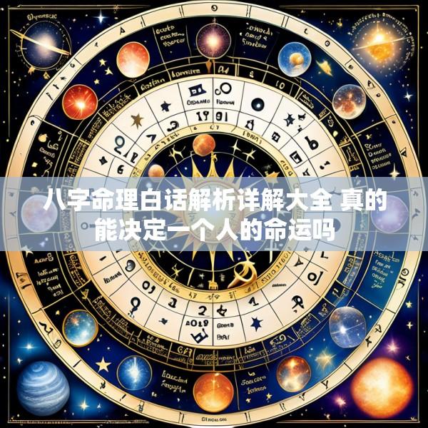 八字命理白话解析详解大全 真的能决定一个人的命运吗