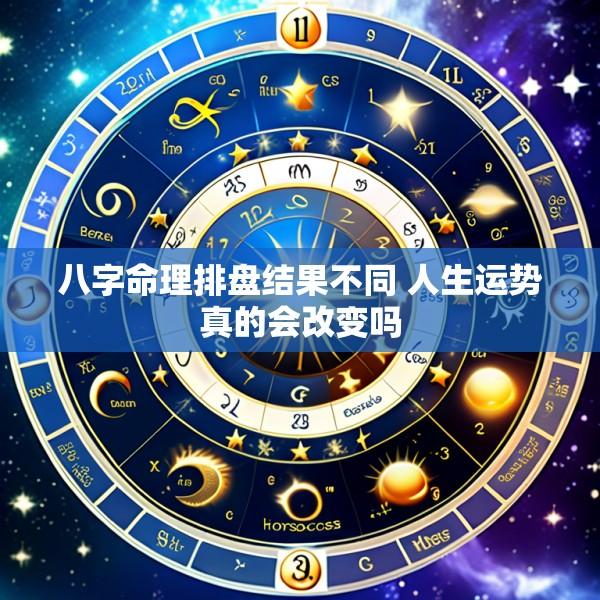 八字命理排盘结果不同 人生运势真的会改变吗