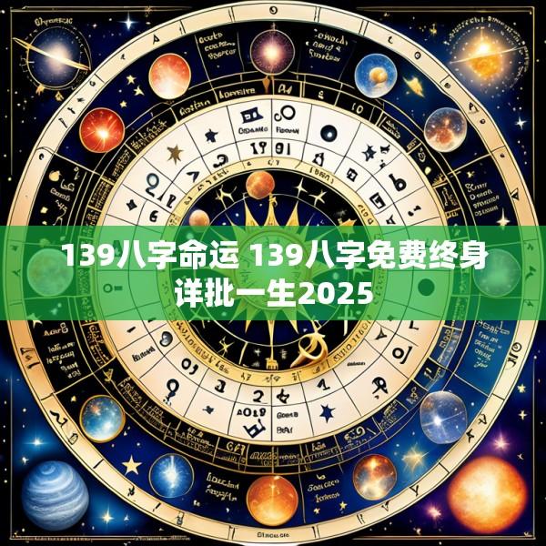 139八字命运 139八字免费终身详批一生2025