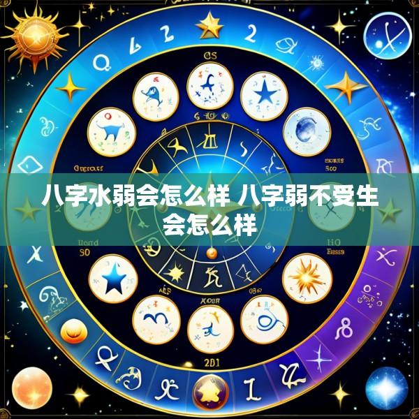 八字水弱会怎么样 八字弱不受生会怎么样